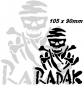 Preview: Silhouette der RADAK klein  in der Farbe Schwarz