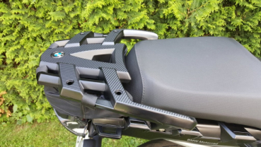 The carbon luggage rack adhesive set for the BMW R1200GS