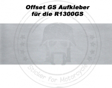 Die GS Offset Aufkleber für BMW R1300GS