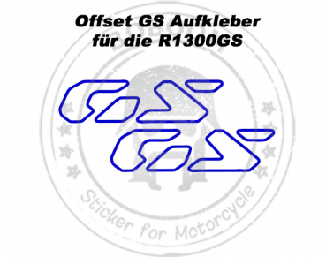 Die GS Offset Aufkleber für BMW R1300GS