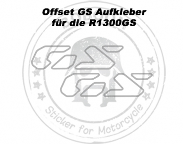 The GS offset sticker for BMW R1300GS