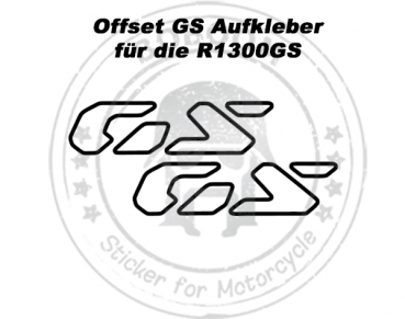 Die GS Offset Aufkleber für BMW R1300GS