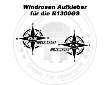 Die R1200GS Dekor Windrose/Kompass Aufkleber