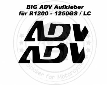 BIG ADV Dekor Aufkleber für die BMW R1200GS - LC  - Adventure - ADV