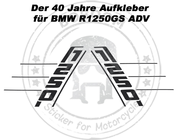 The 40 years GS decor sticker for the GS - LC - Adventure - ADV models