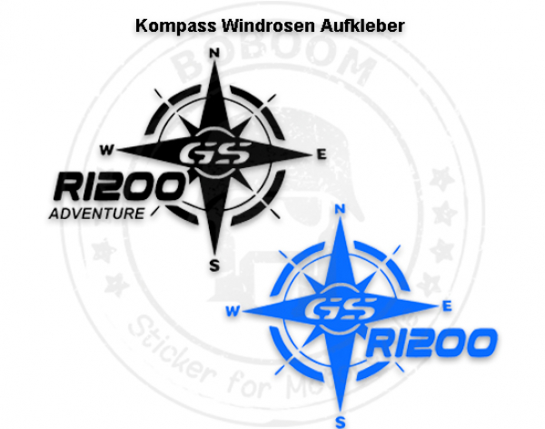 Die R1200GS Dekor Windrose/Kompass Aufkleber