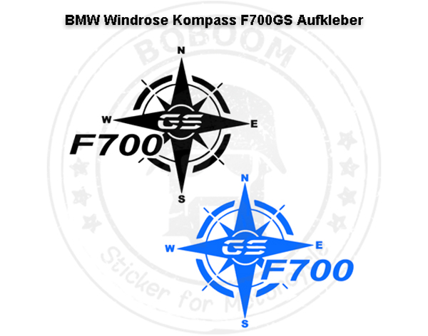 Decor wind rose/compass sticker for the BMW F700GS
