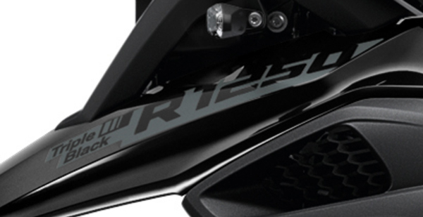 The new Triple Black lettering for the BMW R1200GS LC