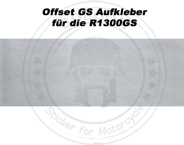 The GS offset sticker for BMW R1300GS