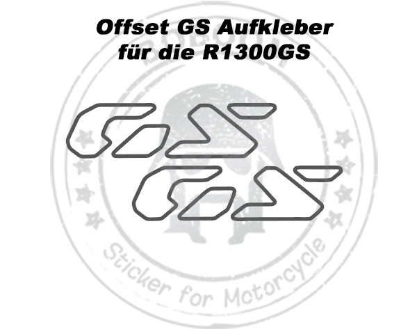 Die GS Offset Aufkleber für BMW R1300GS