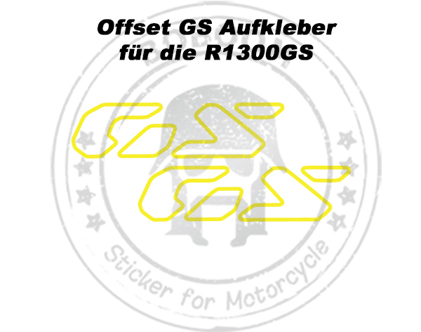 Die GS Offset Aufkleber für BMW R1300GS