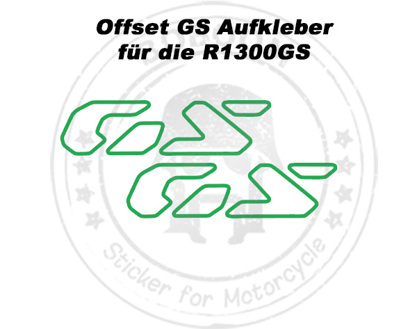 Die GS Offset Aufkleber für BMW R1300GS