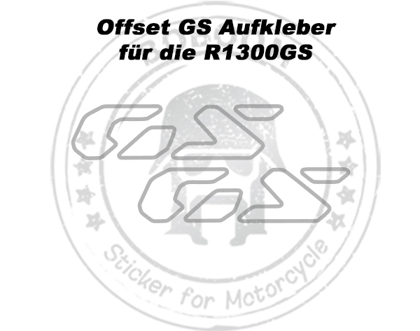 Die GS Offset Aufkleber für BMW R1300GS