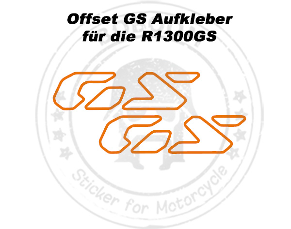 The GS offset sticker for BMW R1300GS