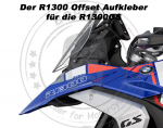 Die R1300 Offset Aufkleber für jede BMW R1300