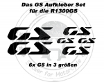 Das GS Aufkleber Set für BMW R1300GS